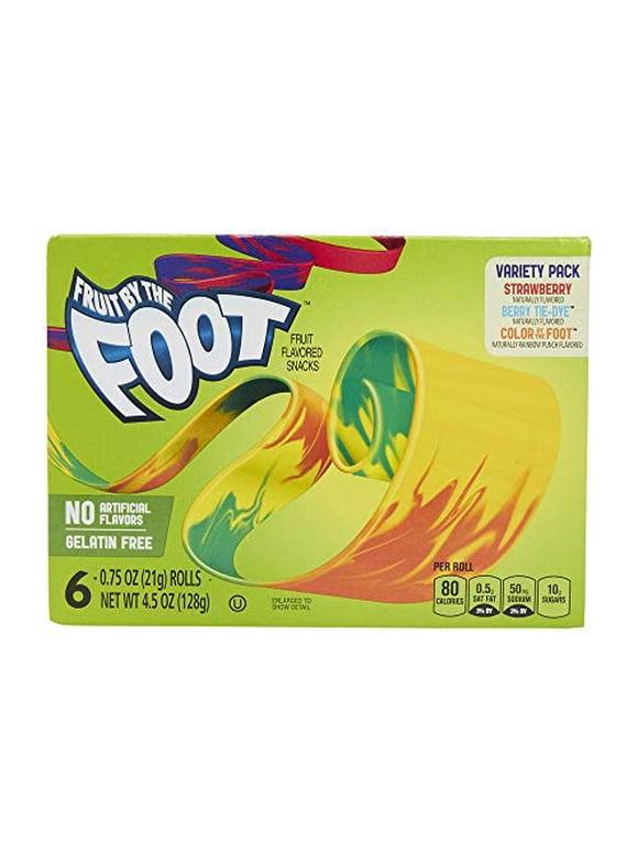 Betty Crocker Fruit Snacks, Fruit By The Foot, Variety Snack Pack, 0.75 oz, 6 ct