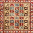 thumbnail image 1 of Ahgly Company Machine Washable Indoor Square Contemporary Red Area Rugs, 7' Square, 1 of 7