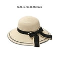 thumbnail image 3 of Summer Wide Brim Straw Hat with Bow - Beach Vacation Gardening Outdoor Uv Protection (Foldable & Stylish) Clearance, Yubnlvae Spring Summer Mesh Sunshade Hat Flower , Pink, One Size, 3 of 3