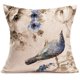 thumbnail image 4 of Fundas de cojines Acuarela Tinta Pintura Arte Adorable Animal Gorrión Pájaro Flor Hojas Cojín Funda de almohada Cojines decorativos cuadrados para exteriores Algodón Lino 18'' x 18'' Juego de 4 JAMW  Sencillez, 4 of 5