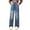 Blue, variant on Otqutp Children Running Pants Toddler Girls Summer Strap Jeans Elastic High Waist Slim Flare Pants Trousers Fashion for 2 to 12 Years