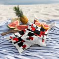 thumbnail image 5 of Outdoor Pillow Cover Abstract Geometric Set of 2 Waterproof Throw Pillowcases Black Red Modern Art Decorative Patio Furniture Pillows for Couch Garden Indoor & Outdoor Use, 5 of 9