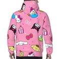 thumbnail image 6 of Lsque Sanrio Pattern Casual Men's Hoodie,Hooded Sweatshirt with Kangaroo Pocket,Pullover Hoodie-Small, 6 of 8