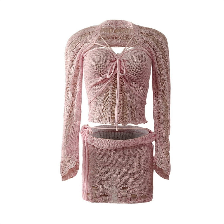 chinese dress ladies Same Long Sleeve Twist Dress | Hot Pink Sequin