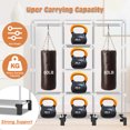 thumbnail image 3 of Portable Closet, 68"x51"x18" Wardrobe Closet with 2 Hanging Rods, 8 Clothes Storage Organizer Shelves, Easy to Assemble, Dustproof Non-Woven Fabric for Bedroom（E-Greetshopping ）, 3 of 9