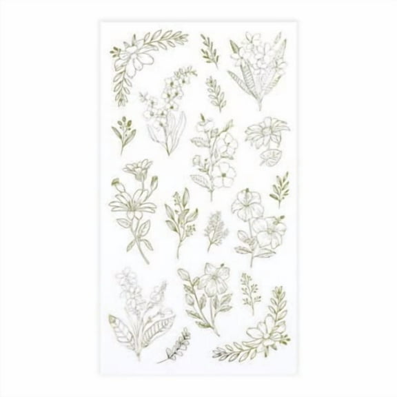 12 Pack: Gold Flower Stickers by Recollections