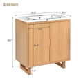 30 inch Burly Wood Bathroom Vanity Sink Set, Bathroom Vanity Storage Cabinet with Resin Sink 2 ...