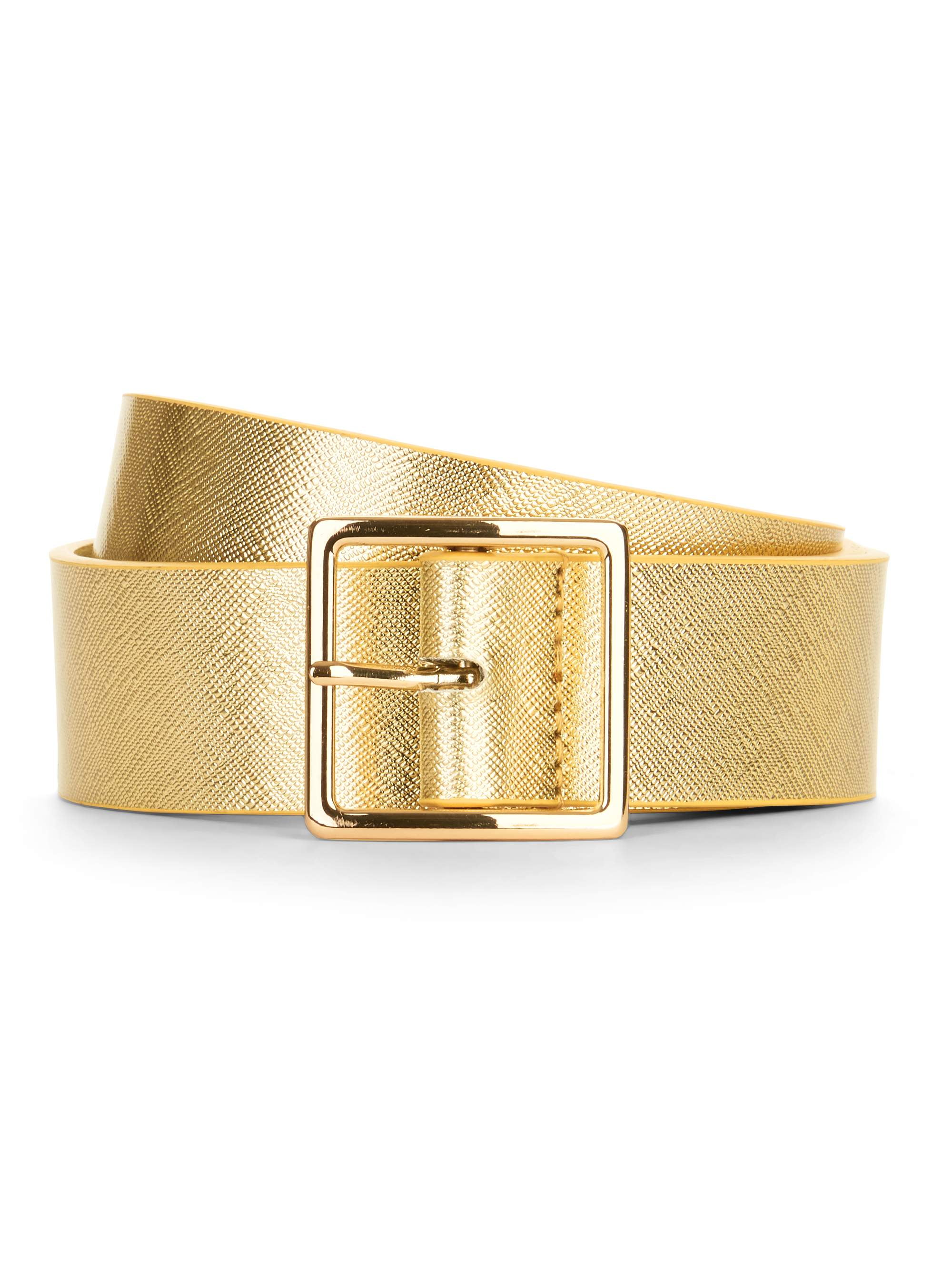 Time & Tru Women's Gold Metallic Belt - Walmart.com
