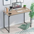 thumbnail image 2 of | 39 Inch Computer Desk | Nature | Office Desk with Metal Frame, Adjustable Feet | Water-Resistant, Scratchproof Surface | Sturdy Writing Table for Home Office or Study | Pack of 1, 2 of 5