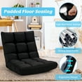 thumbnail image 6 of Costway Adjustable 14-Position Floor Chair Folding Lazy Sofa Lounge Chair Black, 6 of 11