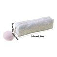 thumbnail image 3 of Glitter Pencil Cases for Students, QQZ Large Capacity Multifunctional Zipper Pouch, Durable Craftsmanship Organizer for Office Art Supplies Makeup Bag, White, 3 of 4