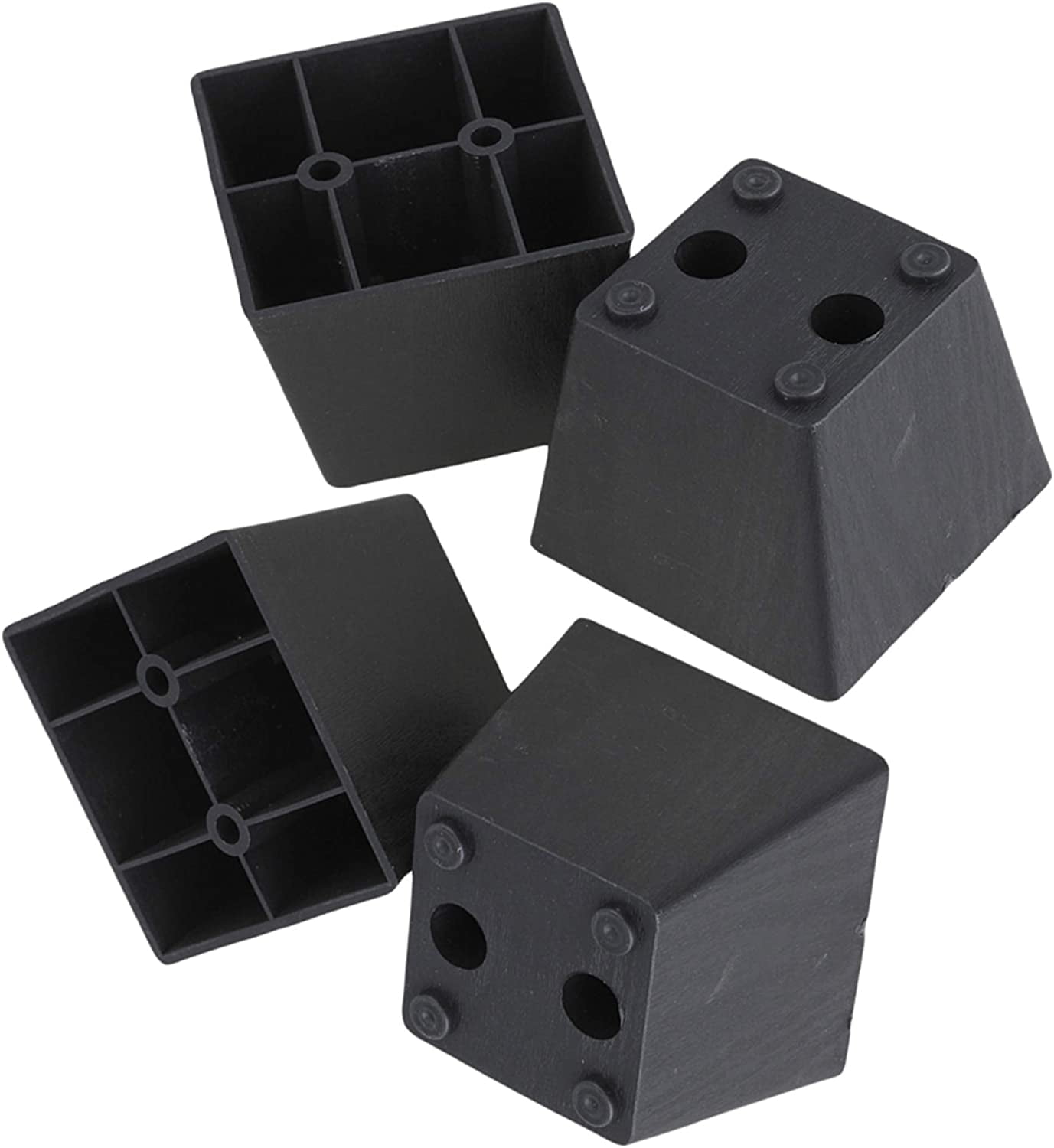 4PCS Plastic Trapezoid Furniture Legs Black for Sofa Cabinets Protection DIY 