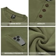 thumbnail image 4 of GENTS BLISS Henley Sweatshirts for Men Long Sleeve Crew Neck Men Sweatshirts Casual Pullover Tops with Pocket, 4 of 6