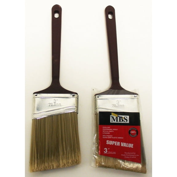 PAINT BRUSH 3" Angle 100% POLYESTER FOR ALL PAINTS Value Series