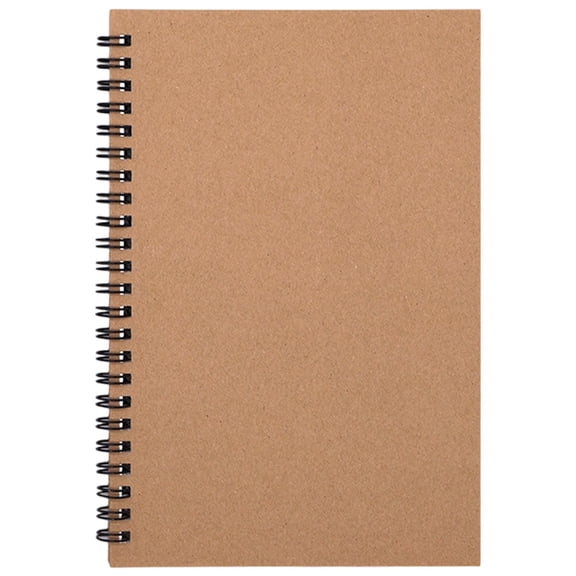 Spiral Notebook, A5 Pastel Solid Color Journal, Glossy Card Cover Lined Notebook, Margin White Paper Leather Grain Pad, Premium Writing Notebook for Work Office Daily Note Taking Planning Use,Khaki