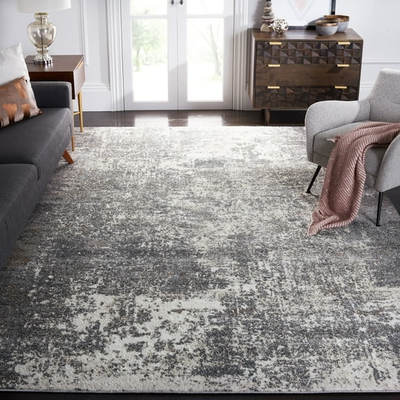SAFAVIEH Aston Mackenzie Abstract Area Rug, Gray/Ivory, 9' x 12'