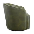 thumbnail image 5 of Comfort Pointe Amhurst Fern Green Faux Leather Swivel Barrel Chair, 5 of 13