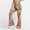 Yellow, variant on HAOTAGS Women Yoga Pants,Butt - Lifting Printed High Elastic Waist Flared Pants Pink M