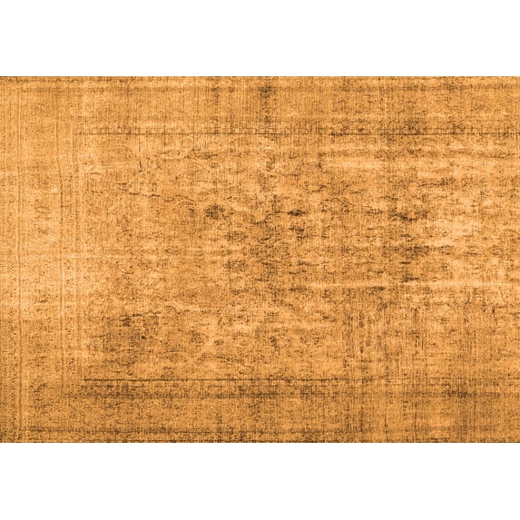 Ahgly Company Indoor Rectangle Abstract Orange Contemporary Area Rugs, 3' x 5'