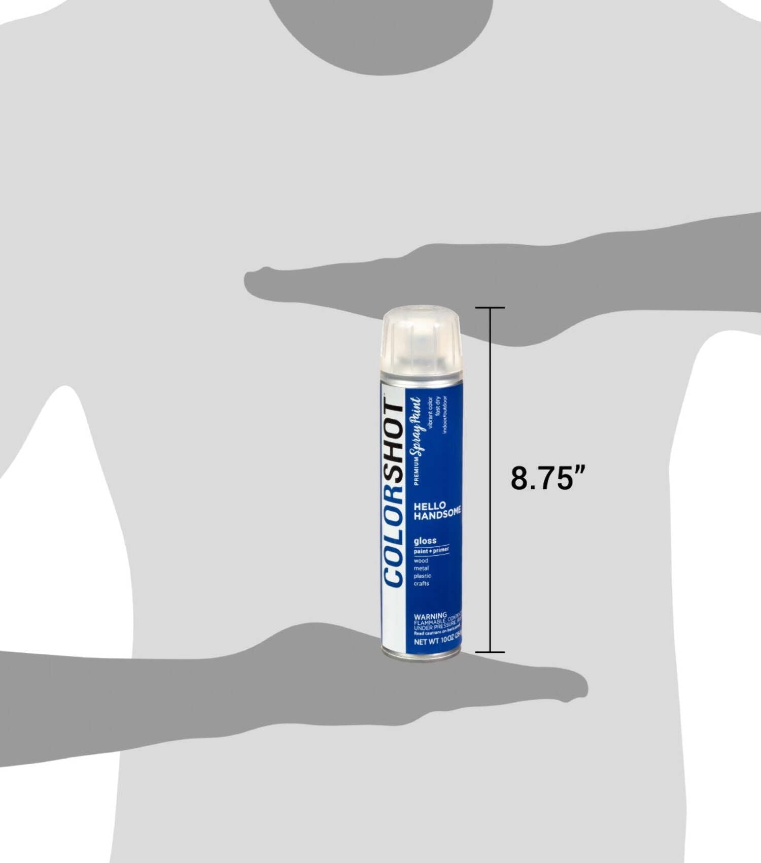 COLORSHOT Gloss Spray Paint, Hello Handsome (Royal Blue) 10 oz. 4 Pack, Fast-Drying Acrylic Paint, Indoor & Outdoor Use