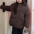 thumbnail image 4 of Boys Girls Winter Hooded Puffer Jackets Solid Quilted Jackets Coat 2026 Warm Long Sleeve Full Zip coat with Pockets, 4 of 5
