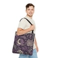 thumbnail image 3 of Tote Bag in Purple Jacobean Pattern, 3 of 4