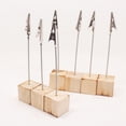 thumbnail image 4 of 10PCS/Set Wooden Place Card Holder Clips Wedding Favors Place Card Holder Table Photo Memo Number Name Clips Base Workhe, 4 of 8