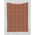 thumbnail image 1 of Ethnic Tapestry, Damask Floral Shabby in Classic Victorian Style Oriental Ottoman Vintage Design, Wall Hanging for Bedroom Living Room Dorm Decor, 40W X 60L Inches, Coral Caramel, by Ambesonne, 1 of 2