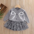 thumbnail image 5 of Lovzfmll Girl's Party Set, Glitter Button Cardigan & A-Line Skirt, Dressy Outfits for Toddler, 2-3 Years, 5 of 6