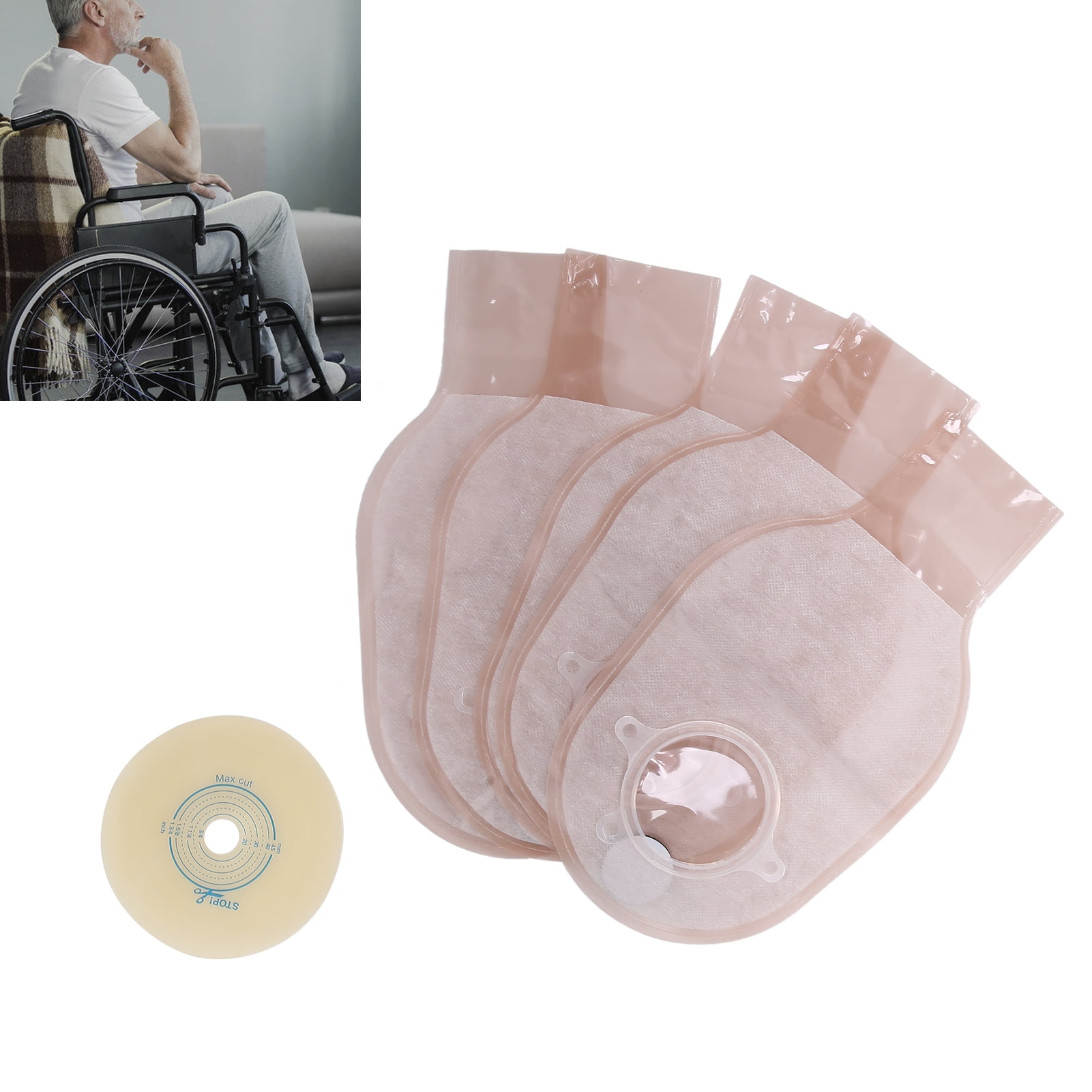 Buy ESTINK Ileostomy Stoma Care Bag,5pcs Colostomy Bags One‑Piece
