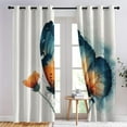 thumbnail image 3 of Flower Butterfly Curtains for Bedroom - Floral Insect Blackout Curtains for Living Room - Decorative Patterned Grommet Drapes - Window Treatments & Home Decor - 54 Inch Curtains 2 Panel Set - K&W85, 3 of 7