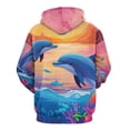 thumbnail image 3 of Dolphin Marine Life 3d Sweatshirts Hoodie Fashion Casual Personality Men's Women Street Hoodie Pullovers Long Sleeve Comfortable Top, 3 of 6