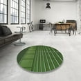 thumbnail image 4 of Ahgly Company Machine Washable Indoor Round Transitional Dark Forest Green Area Rugs, 4' Round, 4 of 7