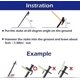 thumbnail image 5 of 8 Pieces Heavy Duty Tent Stakes, 20cm High Strength Wrought Iron Camping Tent Stakes with Hook and Hole for Outdoor Travel Hiking, 5 of 5