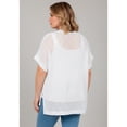 thumbnail image 2 of Avenue Women's Plus Size Short Sleeve Button Front Cardigan, 2 of 2