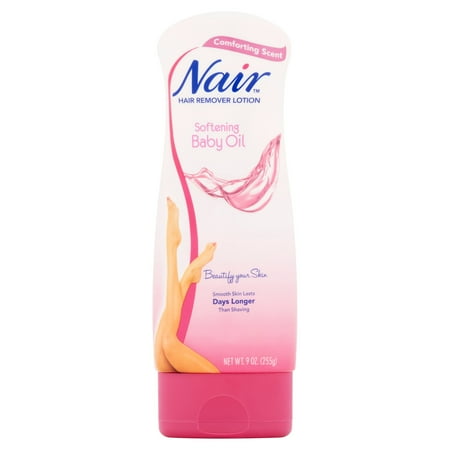 Nair Hair Remover Lotion Softening Baby Oil Comforting Scent, 9.0 Oz