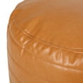 thumbnail image 5 of Conrail Contemporary Faux Leather Channel Stitch Pouf, 5 of 8