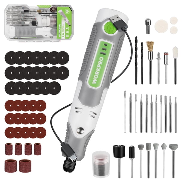 Kit de herramientas rotativas WORKPRO 3,6 V 71 piezas con 3 velocidades variables