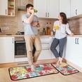 thumbnail image 6 of Rose Flower Butterfly Kitchen Mats The flower Floral Kitchen Rugs Runner Laundry Rug Non Slip Floor Door Mats Soft Doormats Carpet Home Decor Set of 2, 6 of 6