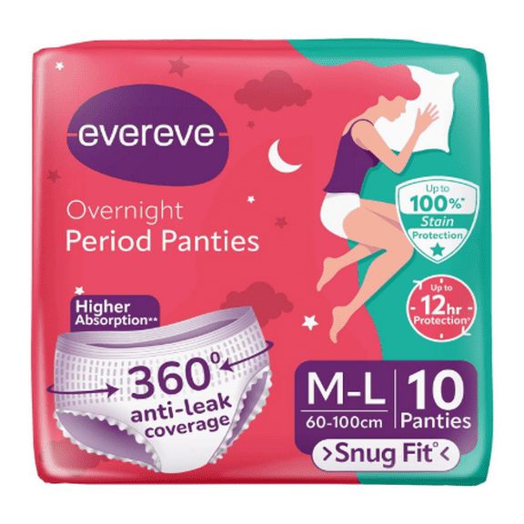 Ultra Absorbent, Heavy Flow Disposable Period Panties for Sanitary Protection, M-L (10 Pcs)