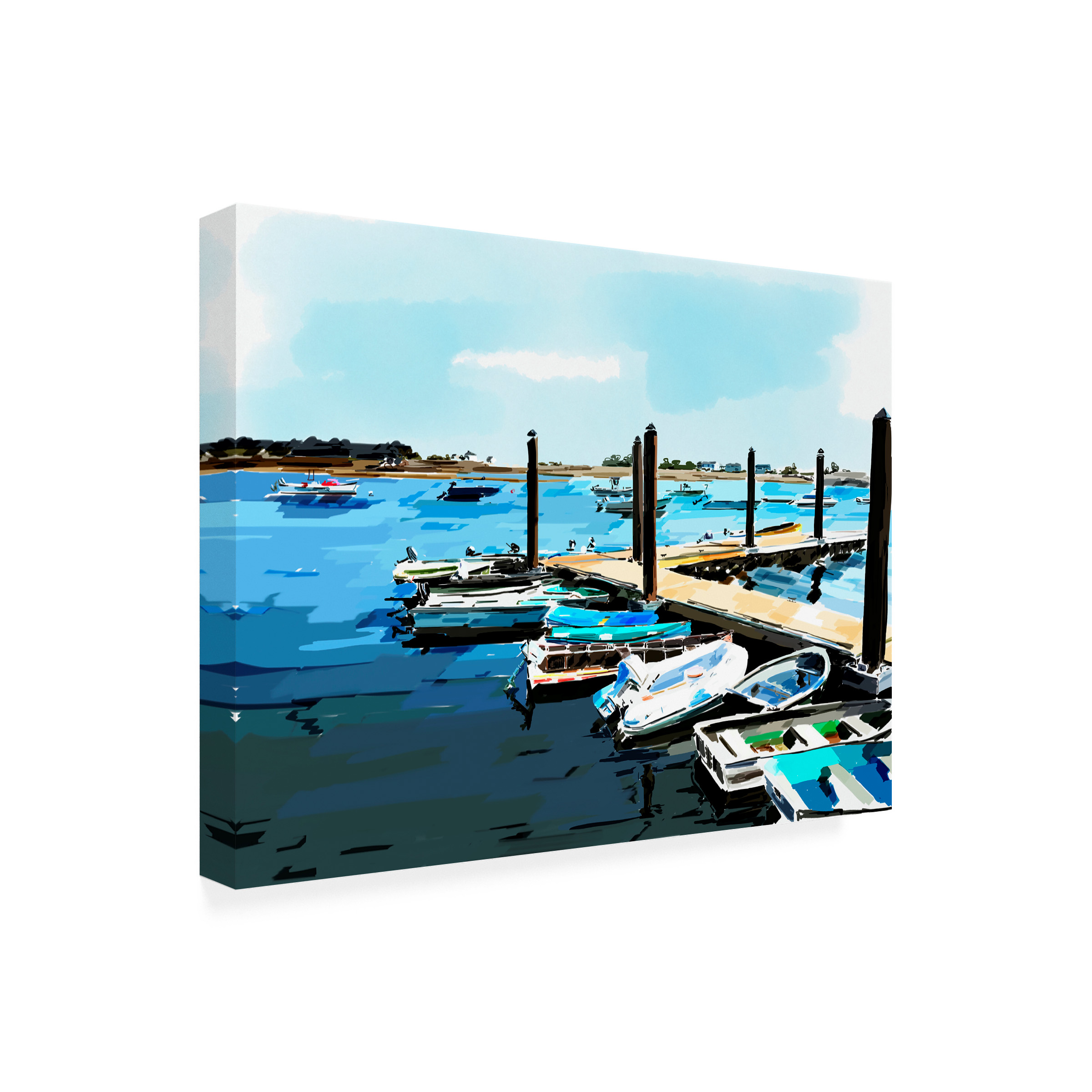 Emily Kalina 'Bold Boats V' Canvas Art