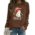 thumbnail image 4 of AYA Sweatshirts for Teen Girls Letter Print Hoodless Long Sleeved Pullover With Pockets, 4 of 5