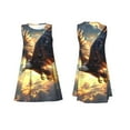 thumbnail image 7 of Naloa Golden Sky Bald Eagle Print Women's Summer Spring Casual Beach Sundress,Vacation Sleeveless Tank Crewneck Loose Dresses, 7 of 7