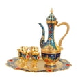 thumbnail image 4 of veasfak Turkish Coffee Pot Set Drinkware Wedding Gift for Home Living Room Tea Table blue, 4 of 9