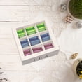 thumbnail image 1 of Tea Bag Organizer Wood Tea Bag Holder with Clear Lid 9 Compartments Tea Caddy Practical Tea Organizer Reusable Tea Bag Caddy Large Capacity Tea Bag Box for Home Office, 1 of 10