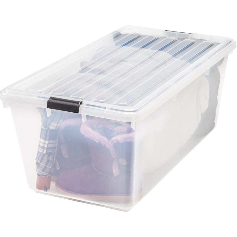 IRIS USA, Storage Box w/Lid, 91 Qt, 17 1/4