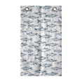 thumbnail image 1 of Fishing Hanging Pocket Organizer, Horizontally Drawn Fish Sketches Underwater Creatures Marine-Themed Layout, Printed Polyester Storage Bag with Pockets, 21" x 31", Slate Blue White, 1 of 2