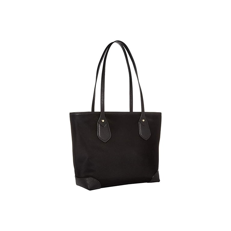 Michael Kors Eva Black Signature Logo Small Top Zip Tote Bag - Black