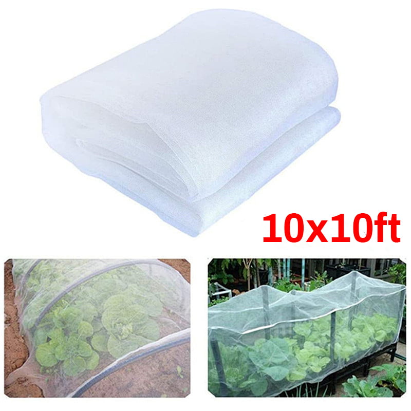10x2.5m Protect Your Vegetables Fine Mesh Crops Protection Netting Mosquito Bug Insect Net Barrier Anti-Bird Net Grow Tunnel Garden Netting Flower and Plants Crops