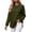 #078-Army Green, variant on Warop Fall Long Sleeve Shirts for Women Solid Color Crew Neck Tops Sleeves with Deco Buttons Casual Loose Sweatshirt